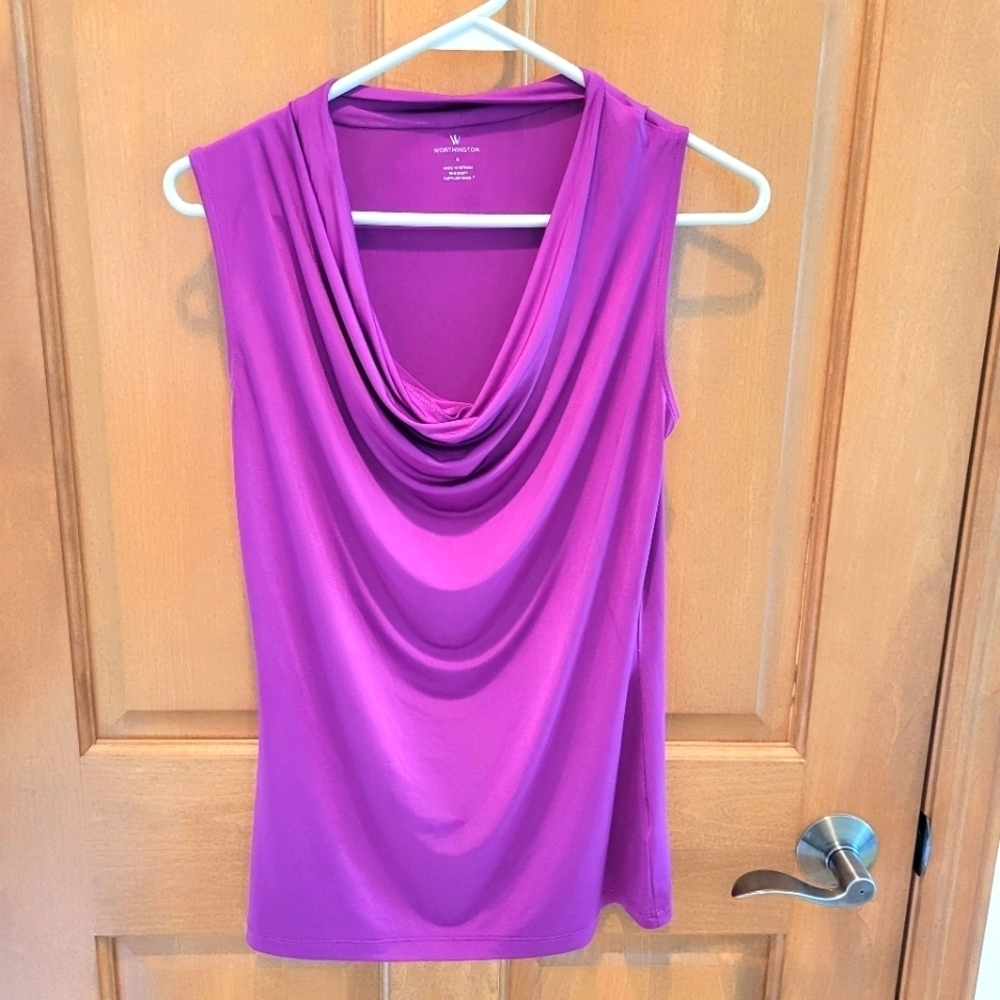 Worthington Women's Sleeveless Purple Top Size Small